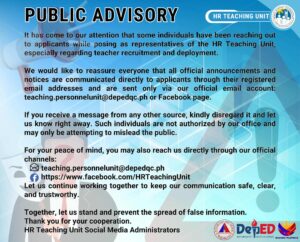 Public Advisory