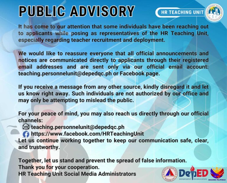 Public Advisory
